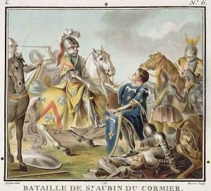 Battle of St Aubin du Cormier in 1488, engraved by Jean Baptiste Morret fl. 1790-1820 1788 by Antoine Louis Francois Sergent-Marceau