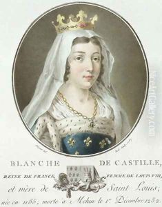 Portrait of Blanche de Castille 1185-1252 engraved by Ride, 1787 by Antoine Louis Francois Sergent-Marceau