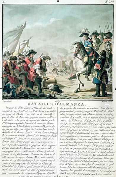 Battle of Almansa, 25th April 1707, engraved by Jean Baptiste Morret fl.1790-1820, 1787 - view 1