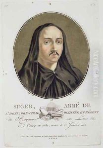 Abbe de Suger 1082-1151 from Portraits des grands hommes, femmes illustres, et sujets memorables de France, published 1787-92