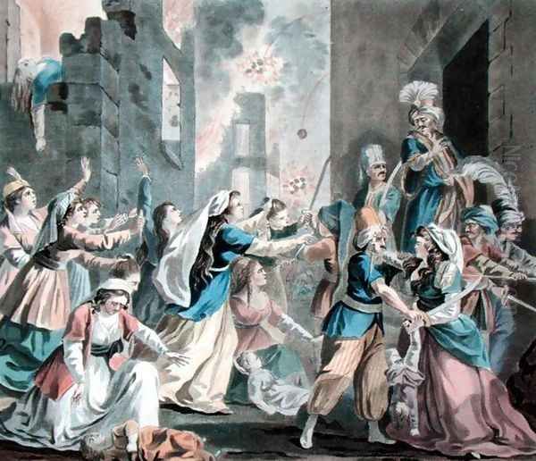 Bombardment of Algiers, 1682-83, engraved by Jean Baptiste Morret fl.1790-1820, 1787 - view 1