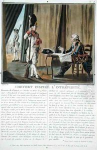 Francois Chevert 1695-1769 inspires courage, engraved by Jean Baptiste Morret fl.1790-1820, 1789 by Antoine Louis Francois Sergent-Marceau
