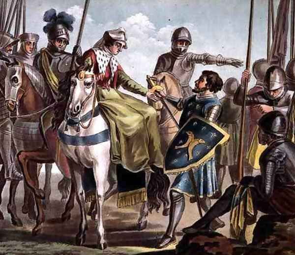 Jeanne de Navarre 1271-1304 Takes the Count of Bar Prisoner, engraved by Jean Baptiste Morret fl. 1790-1820 1788 - view 1