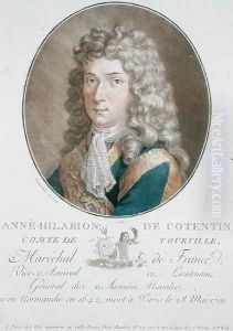 Anne-Hilarion de Cotentin 1642-1701 Comte de Tourville, 1787, from Portraits des grands hommes, femmes illustres, et sujets memorables de France, published 1787-92