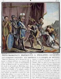 Montmorency Presented to Philip Augustus 1165-1223 After the Battle of Bouvines, engraved by Jean Baptiste Morret fl. 1790-1820, 1788 by Antoine Louis Francois Sergent-Marceau