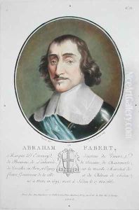 Abraham de Fabert 1599-1662 from Portraits des grands hommes, femmes illustres, et sujets memorables de France, engraved by Mme de Cernel, published 1787-92