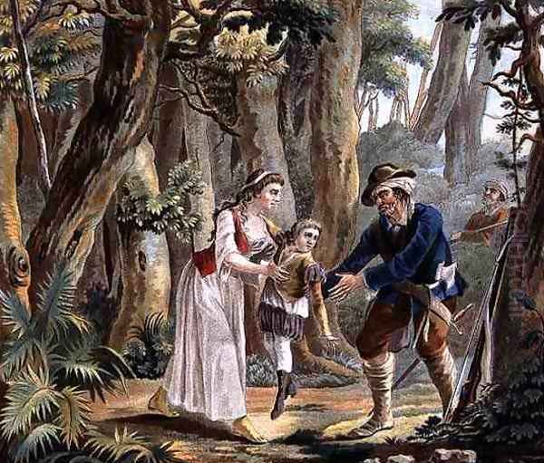 Marguerite dAnjou 1429-82 and her Son Saved by a Thief, engraved by Jean Baptiste Morret fl. 1790-1820 1787 - view 1