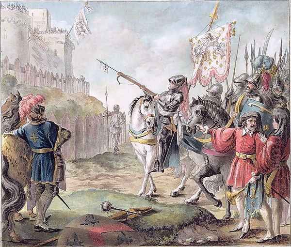 Joan of Arc 1412-31 Orders the English to Leave France, engraved by Louis Roger, 1787 - view 1