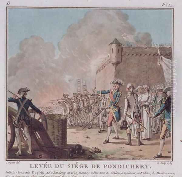 Lifting of the Siege of Pondicherry, 1748, engraved 1789 - view 1