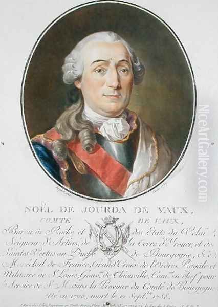 Noel de Jourda de Vaux 1705-88 1789, from Portraits des grands hommes, femmes illustres, et sujets memorables de France, published 1787-92 - view 1