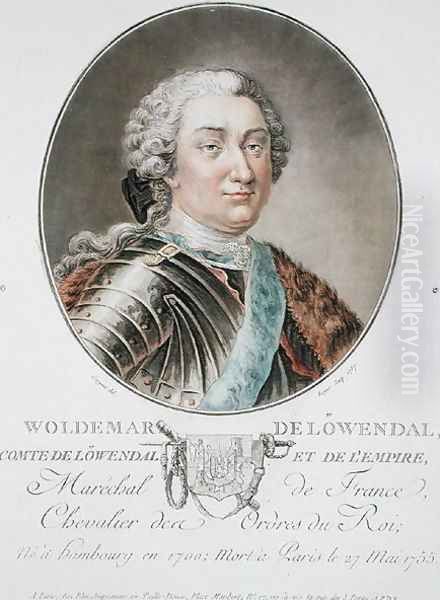 Woldemar de Lowendal 1700-55 1787, from Portraits des grands hommes, femmes illustres, et sujets memorables de France, engraved by Roger, published 1787-92 - view 1