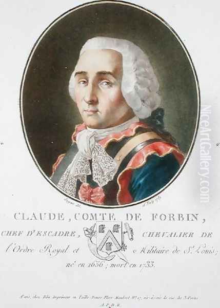 Claude 1656-1733 Comte de Forbin, 1789, from Portraits des grands hommes, femmes illustres, et sujets memorables de France, engraved 1787-92 - view 1