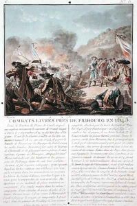Combat near Freiburg, 1643, engraved by Jean Baptiste Morret fl.1790-1820, 1787 by Antoine Louis Francois Sergent-Marceau