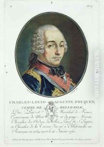 Charles-Louis-Auguste Fouquet 1684-1761 from Portraits des grands hommes, femmes illustres, et sujets memorables de France, published 1787-92 by Antoine Louis Francois Sergent-Marceau