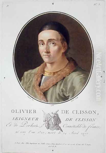 Olivier de Clisson 1336-1407 from Portraits des grands hommes, femmes illustres, et sujets memorables de France, engraved by Ride, published 1787-92 - view 1