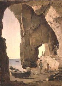 Cave in Sorrento, 1826 by Silvestr Fedosievich Shchedrin