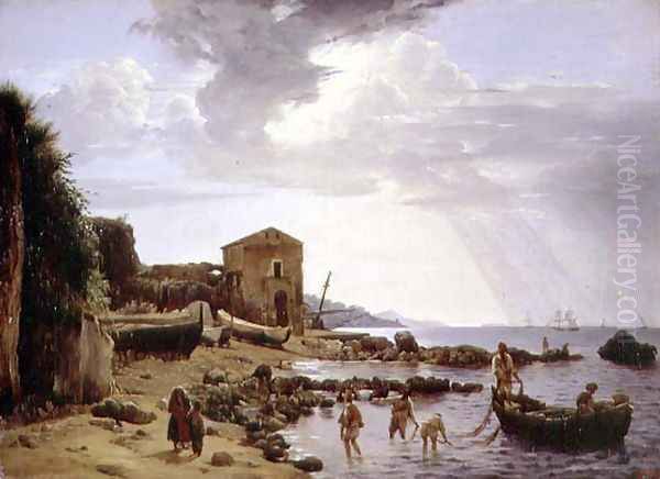 The Beach at Sorrento with a View of the Island of Capri - view 1