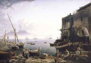 View of Naples, the Santa Lucia Embankment, 1829 by Silvestr Fedosievich Shchedrin