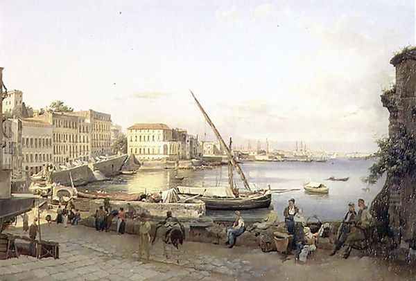 The Santa Lucia Embankment, Naples, c.1820 - view 1
