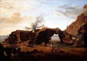 Rocky Landscape on Capri, 1827 by Silvestr Fedosievich Shchedrin