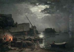 View of Naples in Moonlight, 1829