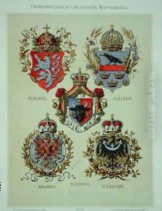 Coats of arms from the Austro-Hungarian Empire, from Heraldischer Atlas by the artist, 1899 2 by Strohl, Hugo Gerard