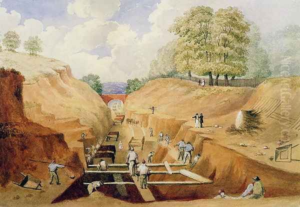 Building the Brighton Railway, 1840 - view 1