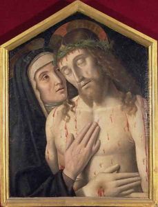 Lamentation of the Dead Christ by Giovanni Santi or Sanzio