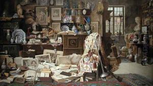 Armour, Prints, Pictures, Pipes, China All Crackd Old Rickety Tables, and Chairs Broken Backd, 1882
