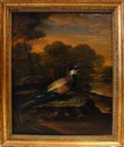 Martin Pecheur Dans Un Paysage Lacustre by Aert Schouman