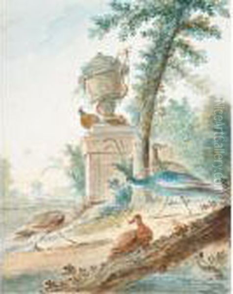 Exotic Birds In A Classical Landscape - view 1