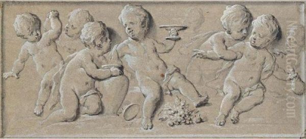 Design For A Frieze With Bacchanalian Putti. - view 1