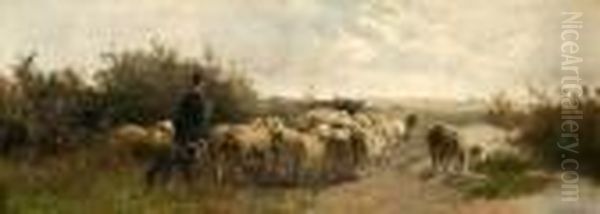 Berger Et Son Troupeau De Moutons - view 1