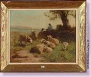 Berger Et Son Troupeau by Henry Schouten