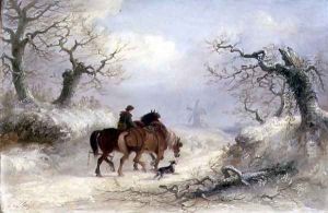 Crossing the Common - Scene near Ipswich by Thomas Smythe