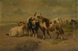 Vaches En Bord De Mer by Henry Schouten