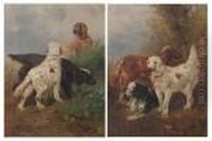 Three Hounds In A Landscape by Henry Schouten