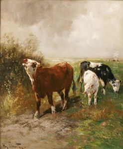 Vaches Dans Un Pturage by Henry Schouten