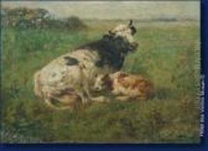 Vache Et Son Veau by Henry Schouten