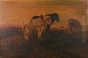 Horses In The Meadow by Henry Schouten