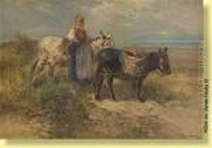 Anes En Bord De Mer. by Henry Schouten