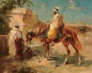 Arabische Ruiter Bij De Bron