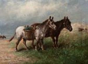 Ezeltjes Op Het Strand by Henry Schouten