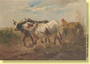 Chariot Attele Transportant Du Fourrage by Henry Schouten