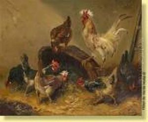 Coqset Poules Picorant by Henry Schouten