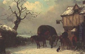 A Wayside Rest - Stopping at the Inn by Thomas Smythe