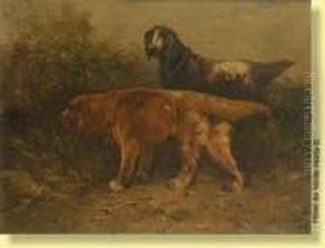 Chiens De Chasse A L'arret by Henry Schouten