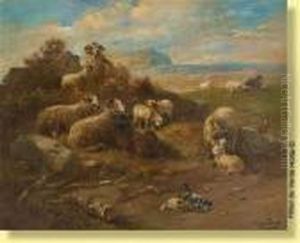 Moutons Dans Un Paysage by Henry Schouten