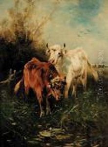 Untitled - Cattle Stopping Forwater by Henry Schouten