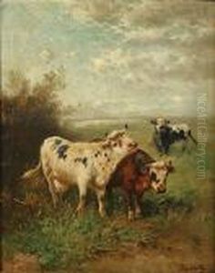 Landschap Met Drie Koeien. Landschap Met Drie Koeien.
